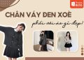 cách phối đồ với chân váy đen xòe
