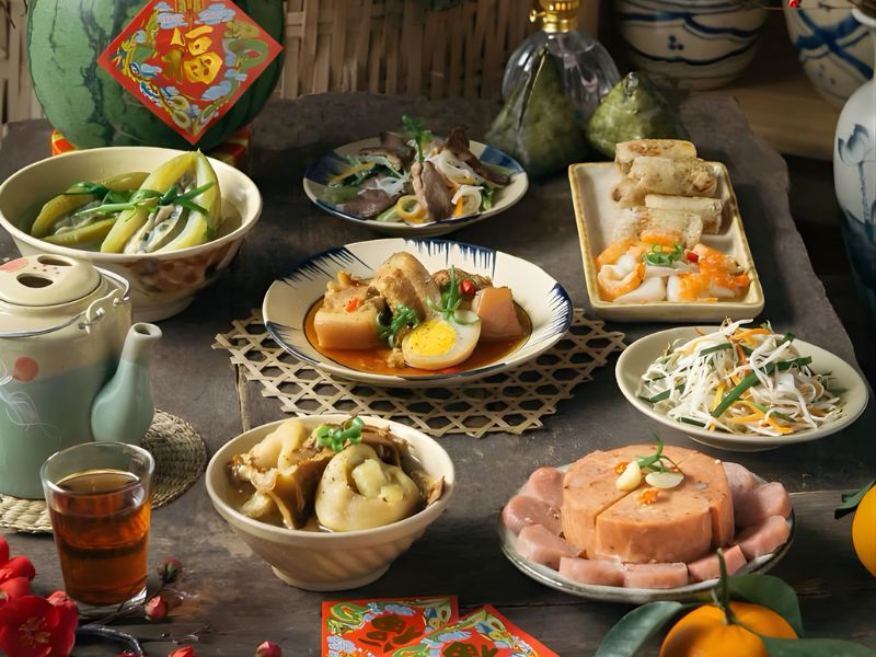 Mâm cơm cúng ông Táo miền Nam