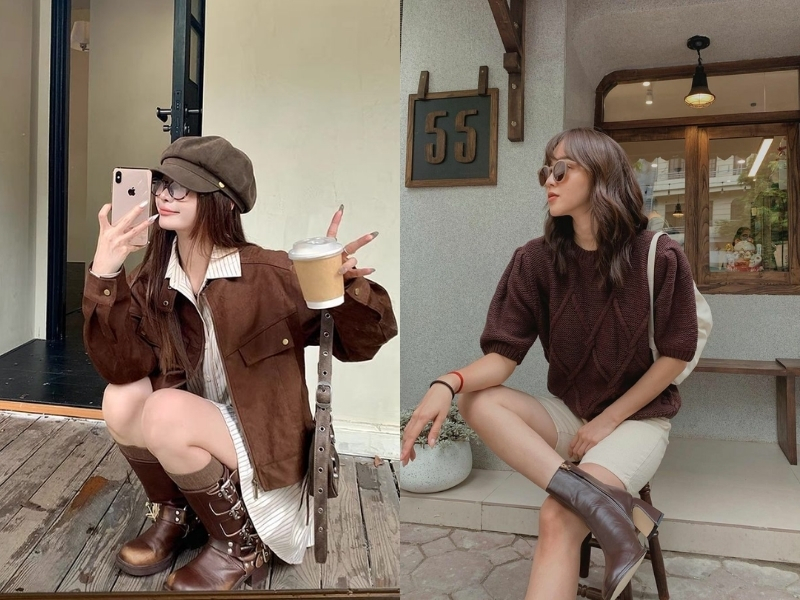 áo nâu hợp mệnh mộc