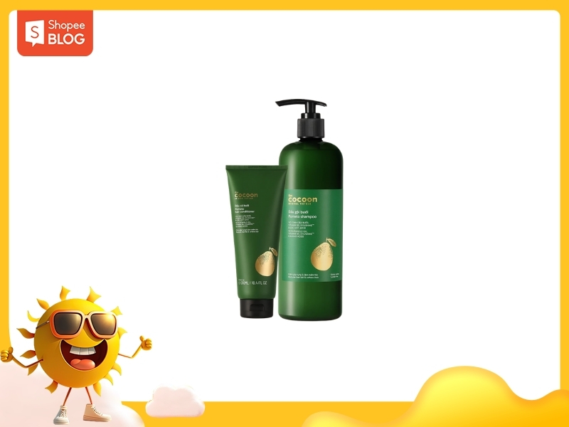 Bộ sản phẩm chăm sóc tóc thuần chay của Cocoon