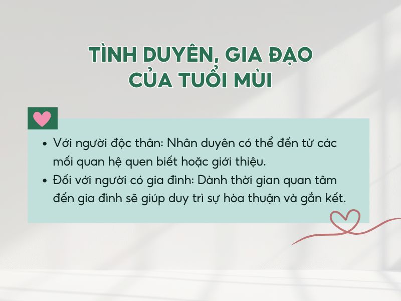 Tổng quan về gia đạo và tính duyên của tuổi Mùi năm 2026