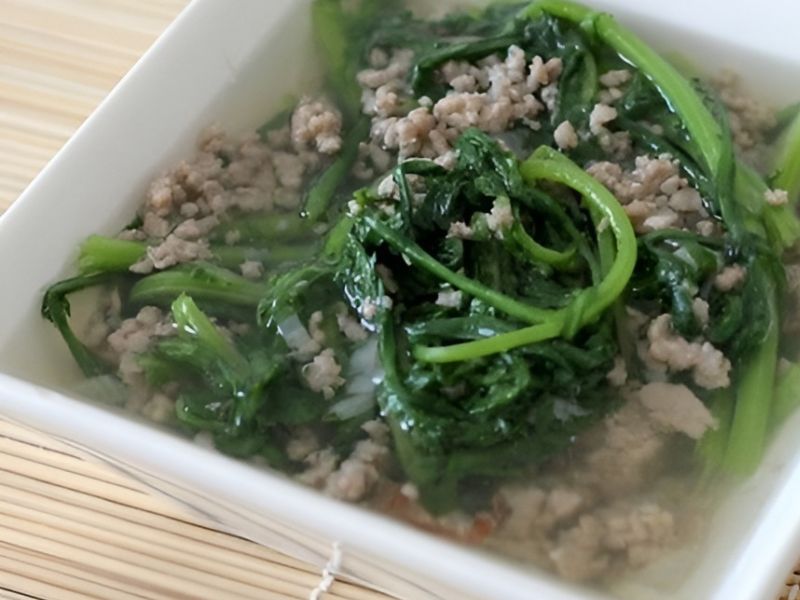 Canh tần ô thịt bằm 