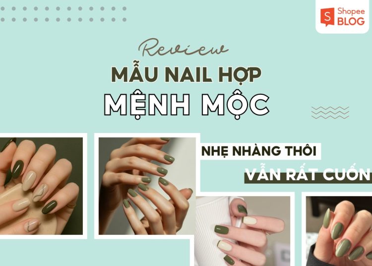 màu nail hợp mệnh mộc