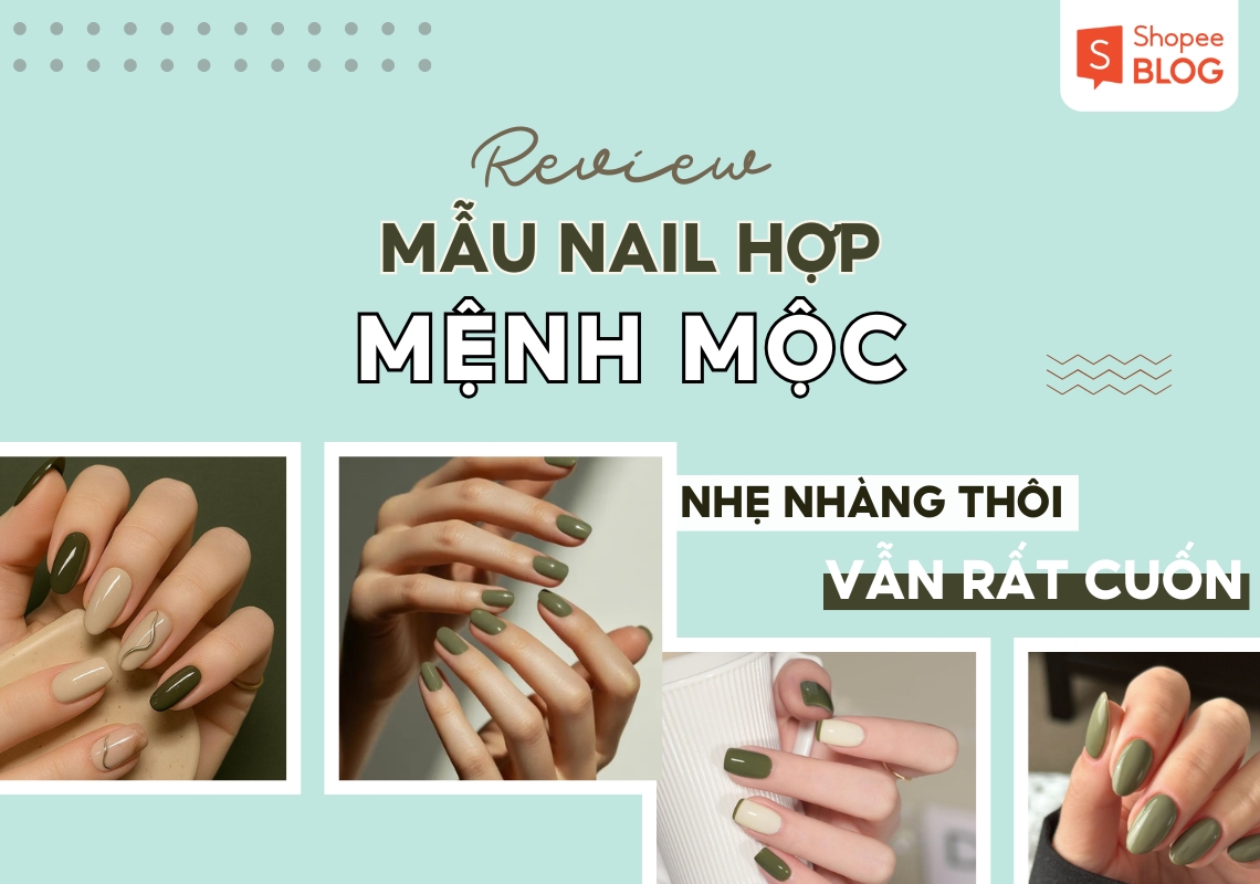 màu nail hợp mệnh mộc