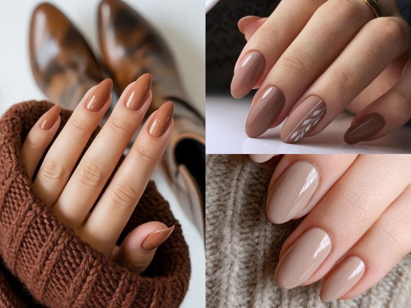 Nail nâu đất hợp mệnh kim
