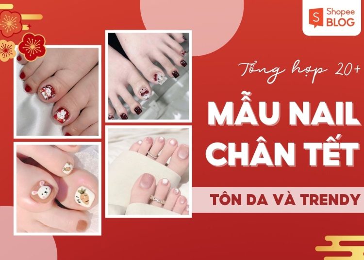 nail chân Tết