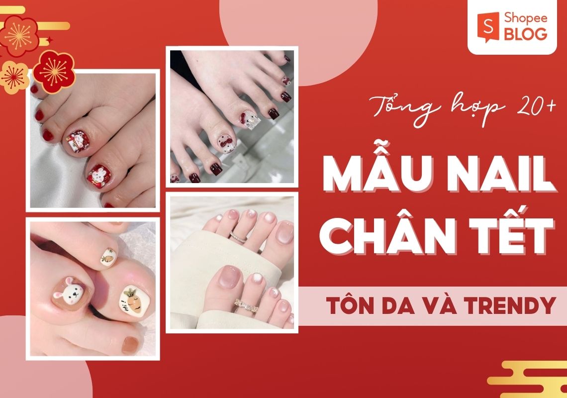 nail chân Tết