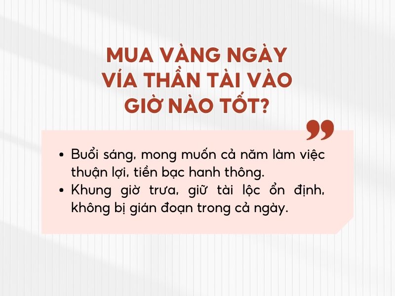 Mua vàng ngày nào tốt 