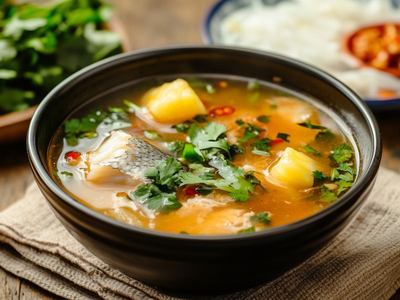 canh chua sườn non giải ngán sau tết