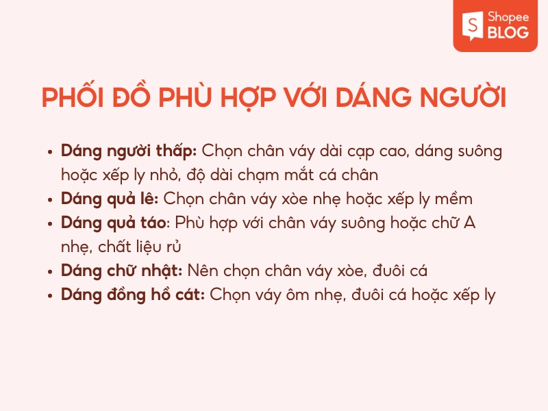 cách chân váy dài đi tiệc phù hợp với dáng người