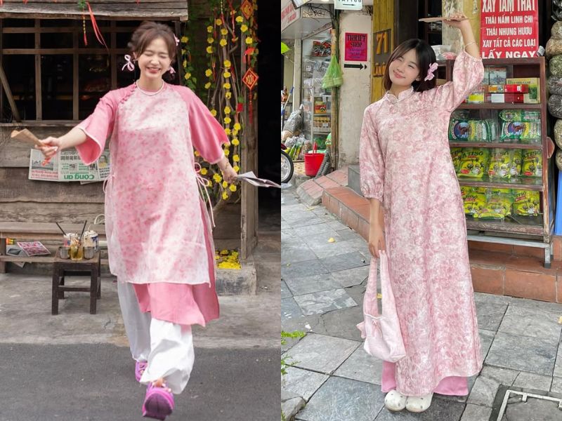 áo dài chơi tết