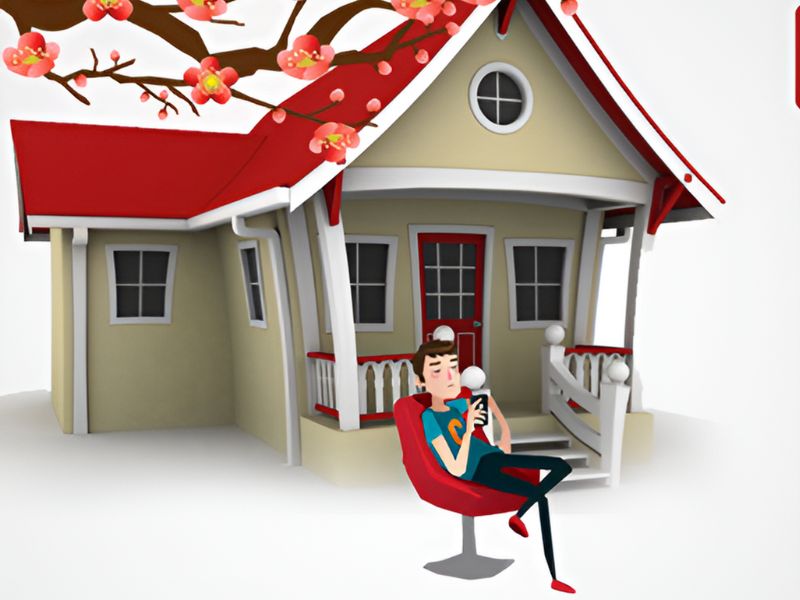 ngồi chặn trước cửa nhà