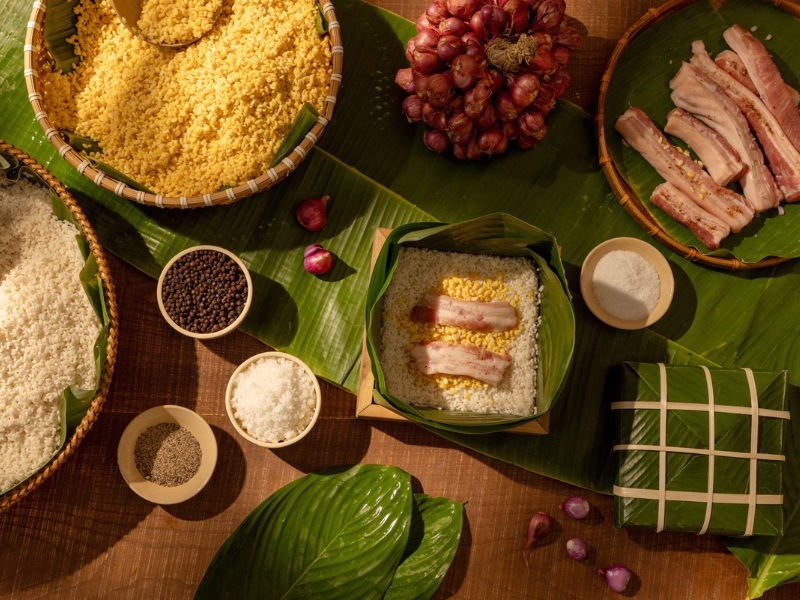 Hoạt động gói bánh chưng bánh tét