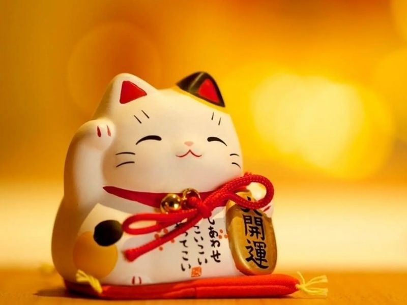 Mèo Thần Tài mang lại may mắn về tài lộc cho gia chủ 