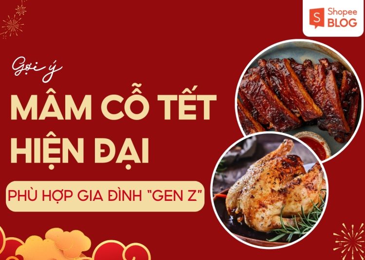 mâm cỗ ngày tết hiện đại