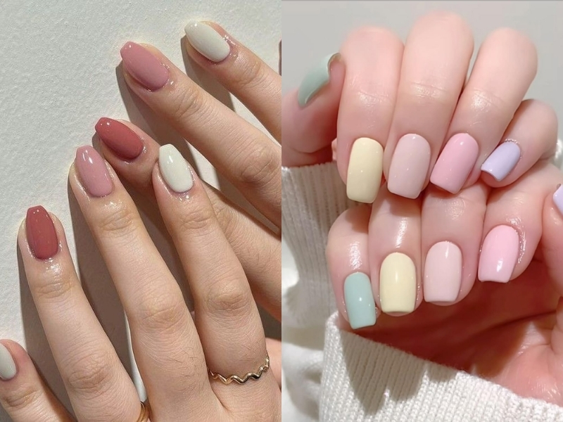 Mẫu nail Tết phong cách Hàn Quốc