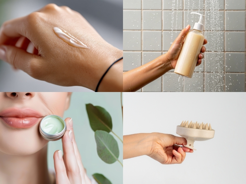 Kem dưỡng da tay, dầu gội – dầu xả, son tint, lược massage da đầu