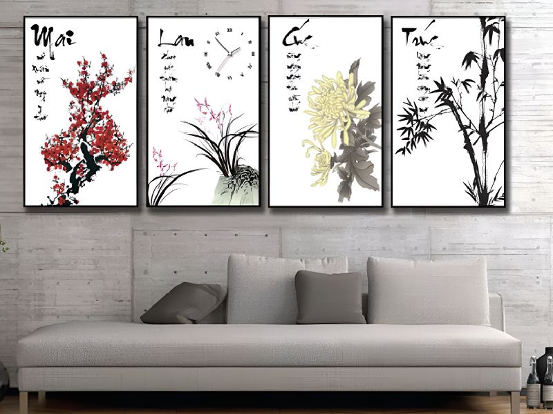 tranh phong thủy hoa