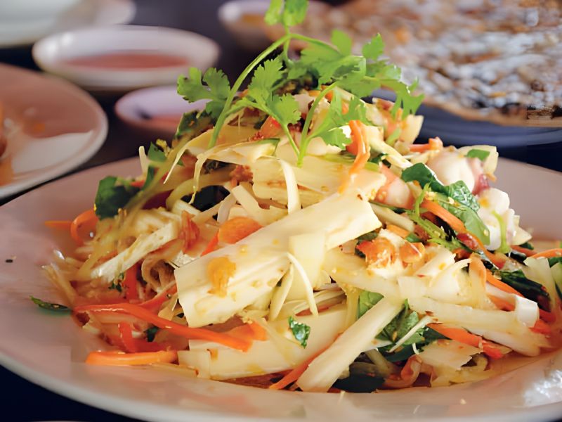 Gỏi củ hũ dừa chay 
