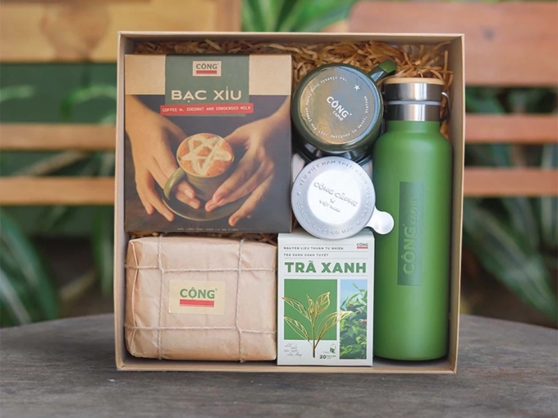 Bộ trà cafe của Cộng Cafe