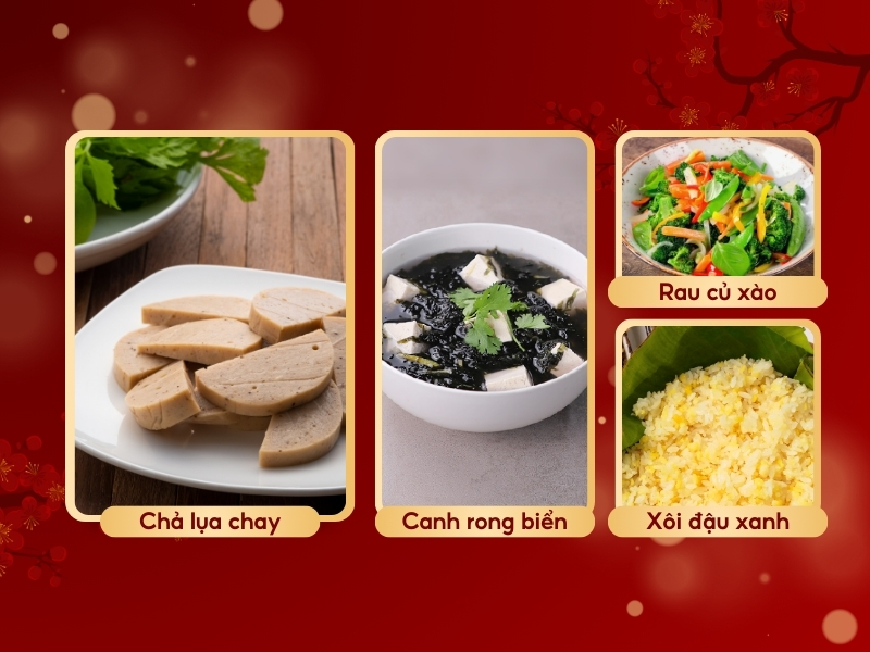 Mâm cỗ chay ngày Tết gọn nhẹ