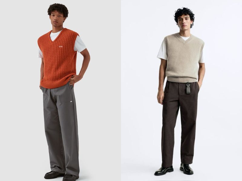 Áo gile và áo thun cho nam