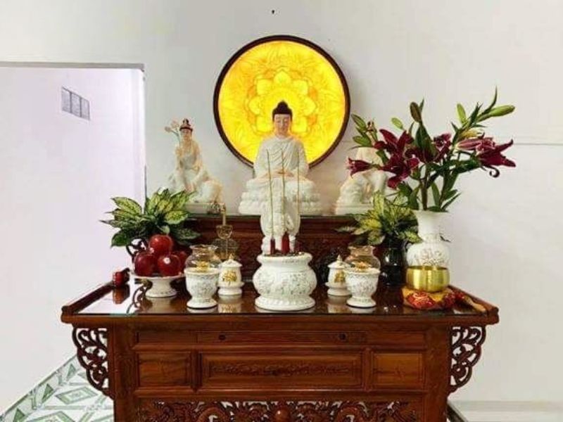 Vị trí đặt mâm ngũ quả trên bàn thờ Tết