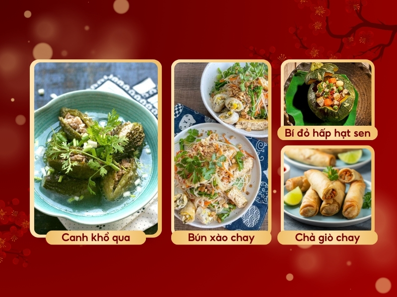 Mâm cỗ chay ngày Tết mang ý nghĩa cầu bình an