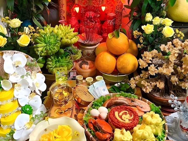 Mâm cúng Thần Tài 