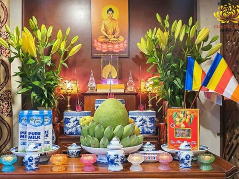 Cách đặt mâm ngũ quả cho bàn thờ nhỏ