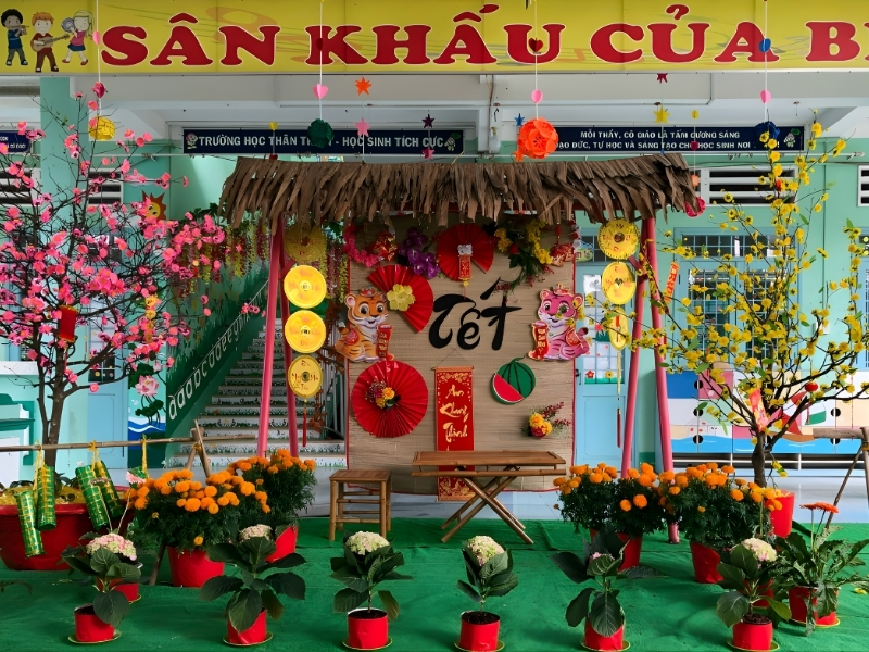 trang trí Sân khấu Tết