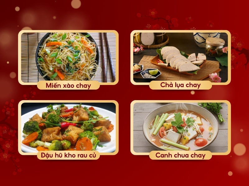 Mâm cỗ chay cúng Tết