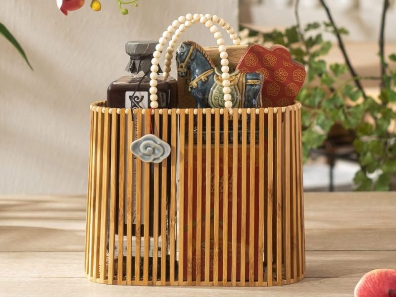 Giỏ quà Tết phong thủy độc đáo