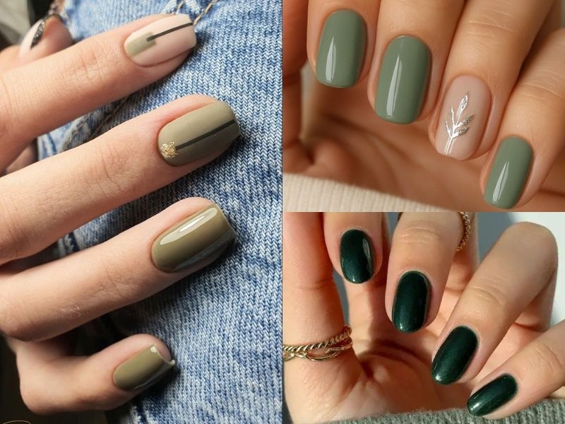 Một bộ nail xanh lá cho mệnh mộc