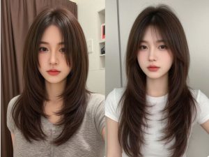 Tóc layer duỗi cúp dài