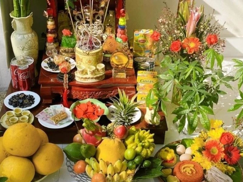 Chuẩn bị mâm cúng Thần Tài 