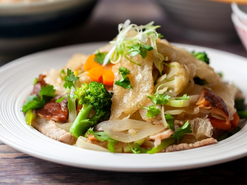 Bóng xào bì rau củ ngày Tết