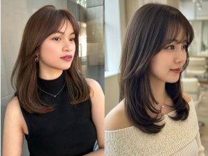 Tóc duỗi cúp mái chéo 