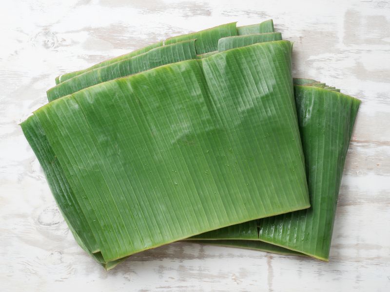 lá chuối gói bánh chưng