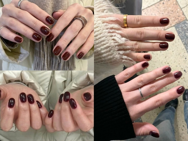 Nail đỏ rượu trầm