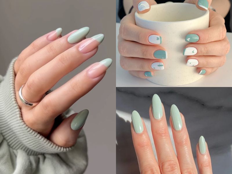 Nail xanh ngọc hợp mệnh mộc