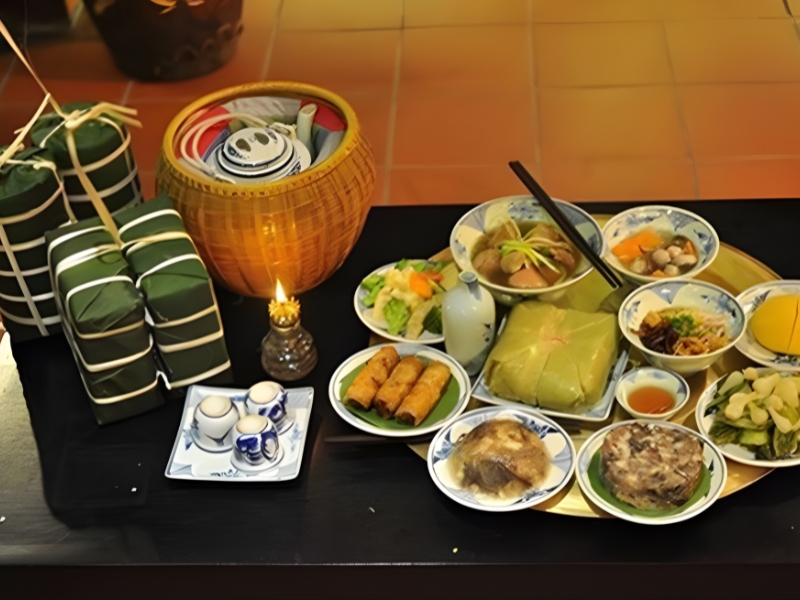 Mâm cúng ngày mùng 1 