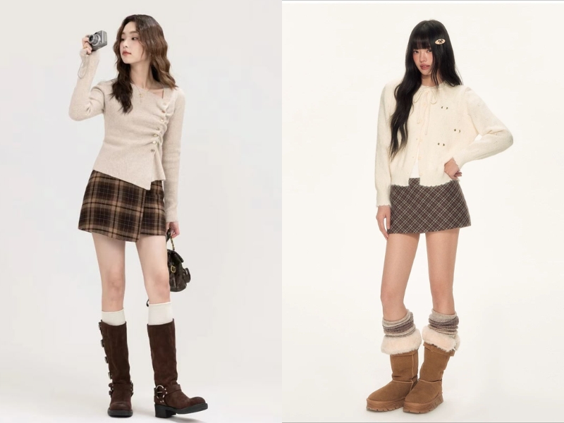 Phối đồ màu be nữ