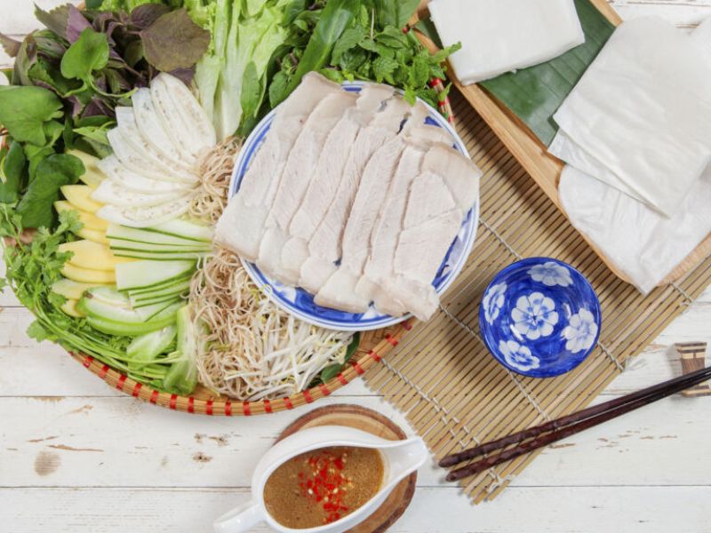bánh tráng thịt heo