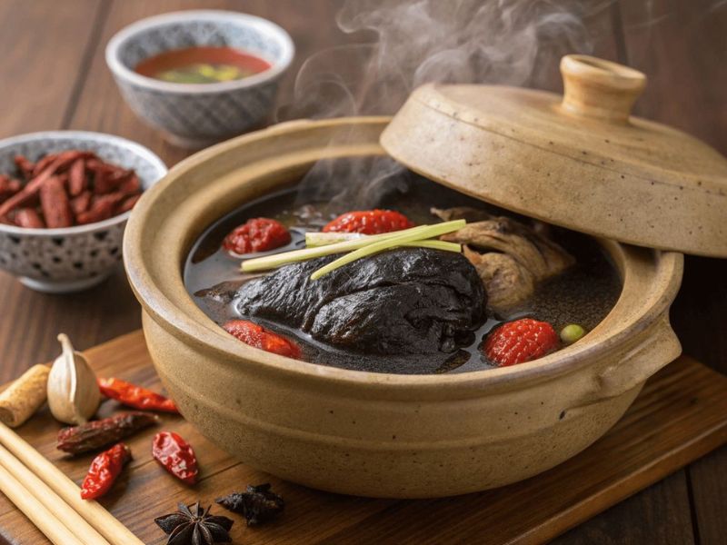 Canh gà hầm thuốc bắc 