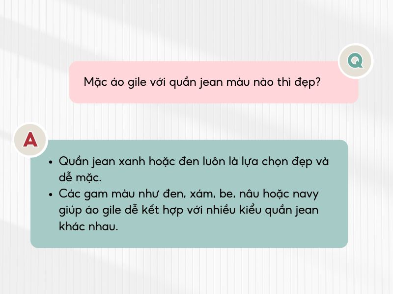 Cách phối đồ với áo gile và quần jean