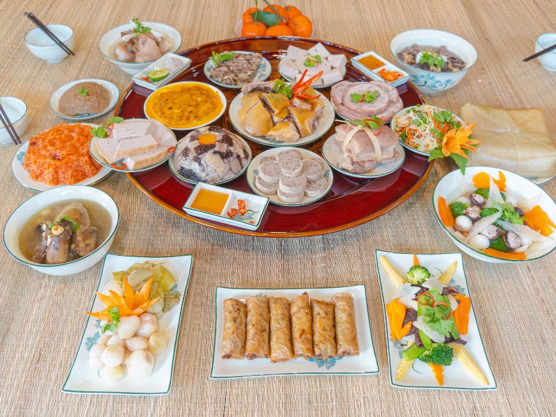 mâm cỗ tết miền bắc