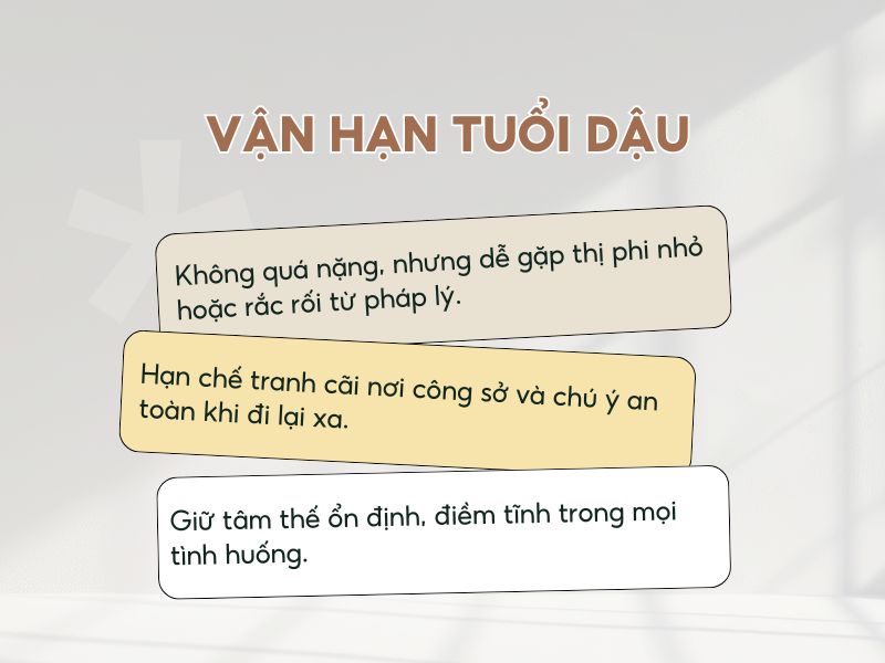 Vận hạn của tuổi Dậu năm 2026