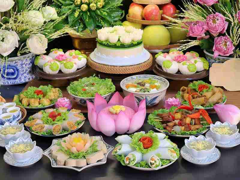 Mâm cơm cúng ông Táo truyền thống