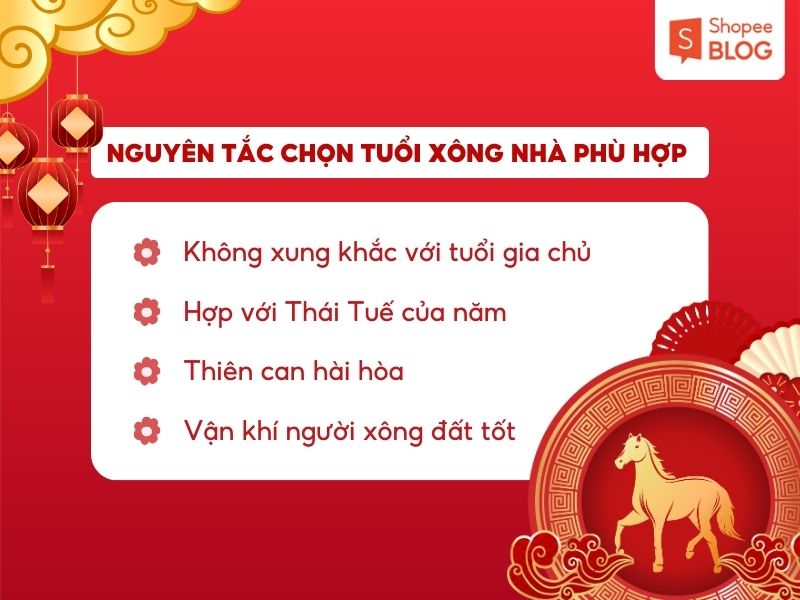 Nguyên tắc chọn tuổi xông đất phù hợp